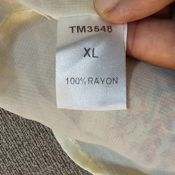 THML Cream Boho Linen Casual Embroidered Boho Cottage Tunic Dress Size XL - Picture 8 of 9